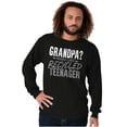 thumbnail image 3 of Young at Heart Grandpa Grandparent Men's Big & Tall Long Sleeve Graphic Tee Brisco Brands 2X, 3 of 5