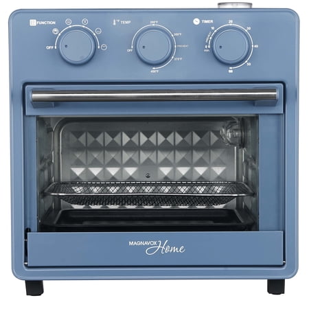 Magnavox 16.9 Qt./16L Air Fryer Oven with Steam Infusion, Countertop Convection Toaster Oven with Viewing Window, Blue