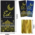 thumbnail image 5 of Frusde 50pcs Eid Mubarak Goodie Bags Cellophane Treat Bags Eid Candy Bags for Gifts Eid Party Decorations-Black, 5 of 6
