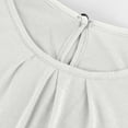 thumbnail image 5 of Tank Tops for Women Women's Fashion Round Neck Casual Solid Color Sleeveless Back Button T-Shirt Tank Top Kagetolytai White L, 5 of 5