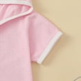 thumbnail image 4 of kpoplk Kid Boys Girls Swim Cover Up Kid Hooded Zip-Up Terry Swimsuit Coverup Towel Bathing Suit Bathrobe Pool Beach Robe Dress(7-8 Years,Pink), 4 of 7