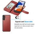 thumbnail image 5 of Takfox Galaxy A14 5G Case,for Samsung Galaxy A14 Wallet Phone Case,Takfox PU Leather Magnetic Detachable Card Holders Shockproof Kickstand Protective [Flip Folio Cover] for Samsung Galaxy A14 -Wine, 5 of 6