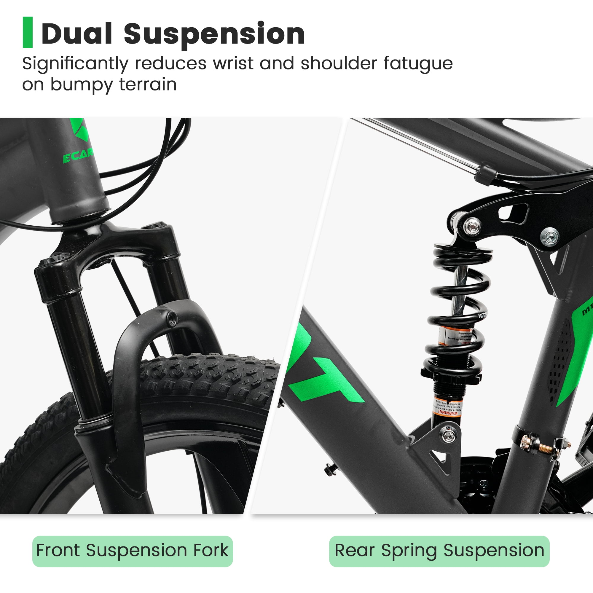26 Inch Full Suspension Mountain Bike for Men, 21 Speed Mountain Bicycle with Dual Disc Brakes, High-Carbon Steel Frame Outdoor MTB Bike for Men Adult, Gray