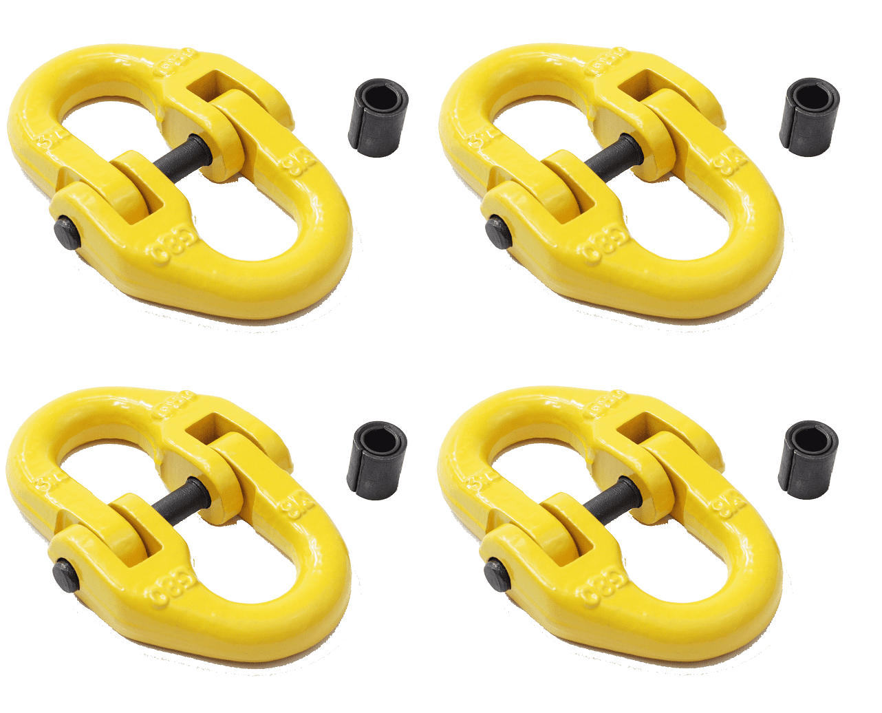 3/8" Grade 80 Coupling Link, Hammerlink, Hammer Lock Chain Connector (4