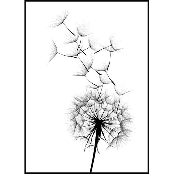 Dandelion Wish Poster Wall Art, Modern Wall Decor For Living Room Bedroom, 8x12 UNFRAMED