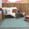 thumbnail image 4 of Nourison Easy Care Indoor/Outdoor Aqua/Teal 6' x 9' Area Rug, Moroccan, Trellis, Bedroom, Living Room, Backyard, Deck, Patio, Easy Clean, Non Shedding, 4 of 10