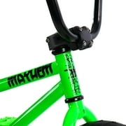 Mayhem Fat Tyre Mini BMX RIOT Toxic Green 1 Piece Crank 10 Mini BMX أحدث طراز دراجة خدعة