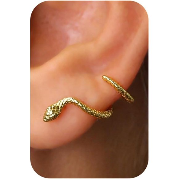 shiyou-Stud Earrings-14K Gold/White Gold Plated Earrings Stacks Bow Snake Butterfly Tiny Stud Earrings Set Cartilage Earrings Earrings for Women
