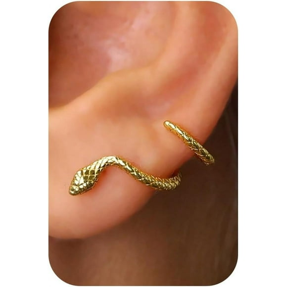 shiyou-Stud Earrings-14K Gold/White Gold Plated Earrings Stacks Bow Snake Butterfly Tiny Stud Earrings Set Cartilage Earrings Earrings for Women