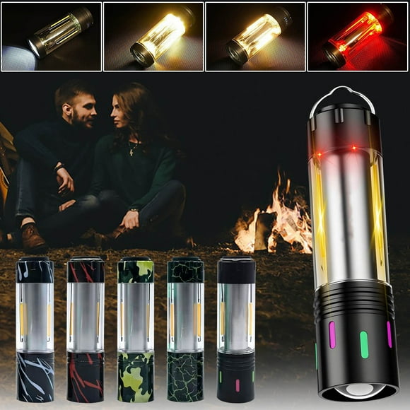 MORESEC 5 Pcs Lampe de Poche Rechargeable, Torche LED Portable à Haut Lumens avec Zoom et Mise au Point, Lumière de Camping Étanche avec Longue Autonomie, Lumière d'Urgence pour la Randonnée en Plein Air