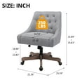 thumbnail image 7 of Modern Fabric Desk Chair Upholstered Swivel Office Desk Chair with Ergonomic Backrest and Adjustable Height, Gray, 7 of 7