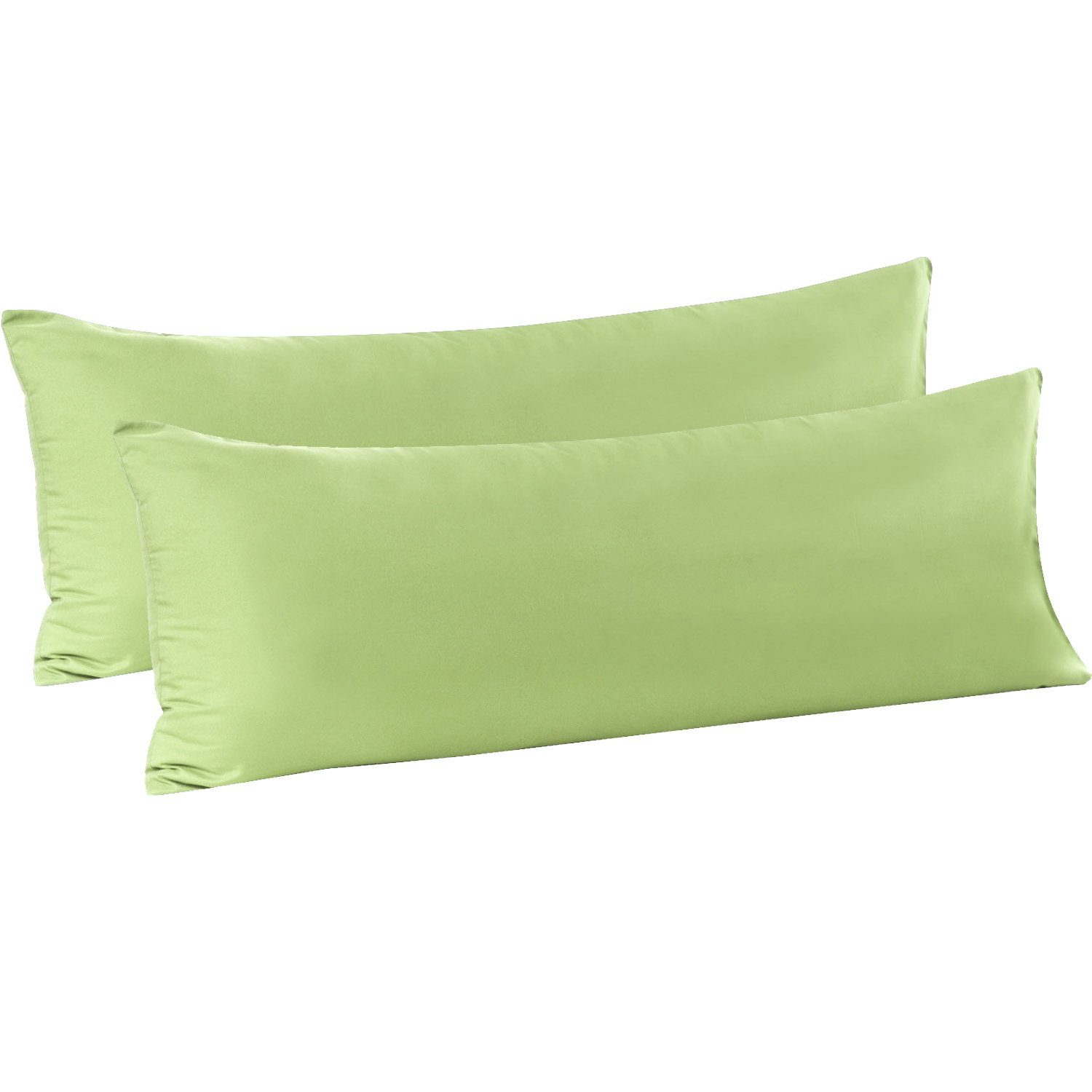 FLXXIE 2 Pack 100 Brushed Microfiber Body Pillow Covers, Ultra Soft