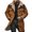 Camel, variant on Men Jacket Large Plush Lapel Long Sleeve Vintage Suede Jacket with Pockets Zipper Up Mid-length Motorcycle Coat