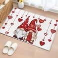 thumbnail image 2 of Valentine's Day Gnome Washable Area Rug 2 x 3 ft Gnome Couple Red White Love Balloon, Soft Non Slip Rugs Stain Repellent Indoor Felt Carpet for Living Dining Room Bedroom Home Office, 2 of 9