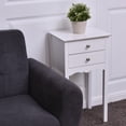 thumbnail image 3 of Gymax 2 PCS Side Table End Accent Table Night Stand W/ 2 Drawers White, 3 of 10