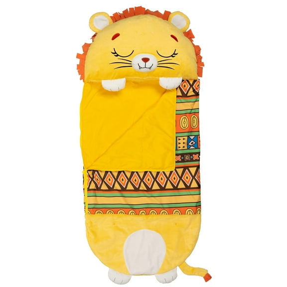 Happy Nappers: Pillow & Sleepy Sack: Medium - Lion Lex - 54 x 20", 2-In-1: Plush Animal Opens Into Sleeping Bag, Soft Play & Nap Character, Kids 3 