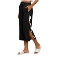 thumbnail image 5 of Hiking Pants Women Women's Solid Color Postoperative Rehabilitation Care Pants To Wear And Take Off Full Open Sides With Pockets Pants Black Xl, 5 of 9