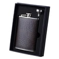 thumbnail image 1 of Russell Rustique en Cuir Brun Flacon & Entonnoir Ensemble Cadeau - 8 oz, 1 of 1
