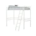 thumbnail image 2 of Lit Mezzanine Simple - 61 Pouces - Cadre en Métal Blanc - Échelle Inclinée Attachée, 2 of 6