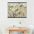 thumbnail image 2 of Nawypu  Spring Flowers Canvas Wall Art Birds on Tree Branches Picture Giclee Prints Grey Reproduction for Bedroom Ready to Hang, 2 of 6