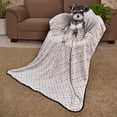 thumbnail image 5 of Barhoo Coral Fleece Flannel Pet Blanket Double-Sided Soft Dot Pattern Throw for Dogs Cats Puppy Kitten for Pet Beds Kennels Crate Car Seat Couch Sofa Travel Machine Washable Warm Cozy Blanket, 5 of 9