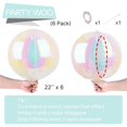 thumbnail image 4 of Globos de aluminio PartyWoo iridiscentes 4D redondos, 22 pulgadas, 6 unidades, 4 of 6