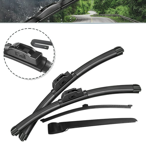 SOCOOL 4PCS Windshield Wiper Blades Fit For Porsche Cayenne 2010, Wiper Blades with Rear Arm, 26" 26" 13" 11.5", Y23L1L6G