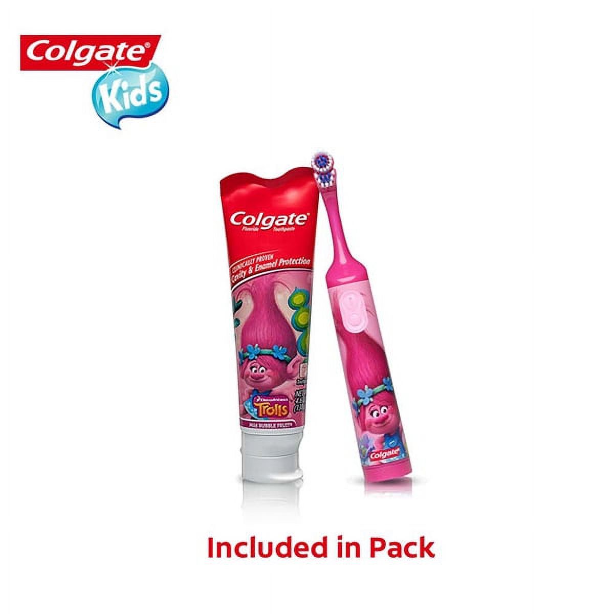 Colgate Kids Powered Toothbrush, Toothpaste Pack - Trolls - image 2 of 10