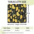 thumbnail image 2 of Yellow Lemon Fruit Slices Black Pattern Square Fitted Tablecloth with Elastic Edge,Square Table Cover,Washable Elastic Table Cover for Home Kitchen Party Decor 34"x34", 2 of 6