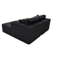 thumbnail image 5 of JERFIT 2-Seater Corduroy Loveseat Sofa Couch, No Assembly Required Compressed Upholstered Chaise, Black, 5 of 7