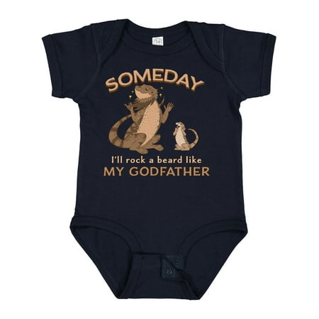 

Inktastic Someday I ll Rock a Beard Like My Godfather-Bearded Dragons Gift Baby Boy or Baby Girl Bodysuit