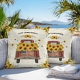 thumbnail image 4 of Outdoor Pillow Cover Sunflower Red Truck Set of 2 Waterproof Throw Pillowcases Vintage Floral Leaf Decorative Patio Furniture Pillows for Couch Garden Indoor & Outdoor Use, 4 of 9