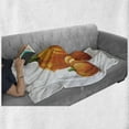 thumbnail image 6 of Autumn Pumpkin Soft Flannel Fleece Throw Blanket, Bunch of Fall Season Thanksgiving Fruits Drawing, Cozy Plush for Indoor and Outdoor Use, 60" x 80", Burnt Orange Olive Green, by Ambesonne, 6 of 6