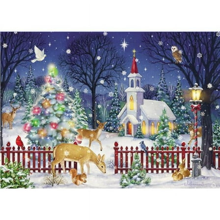 Vermont Christmas 162314 11 x 14 Large Advent Calendar-Peaceful Night