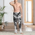 thumbnail image 6 of Lsque Majestic Wolf Landscape Print Men's Pajama Pants, Lounge Pant - Comfortable Home Wear,Elastic Waistband, Stylish Design-Large, 6 of 9