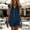 Navy, variant on Women's Short Cuffed Sleeve Utility Rompers Elastic Waist Button Down Cotton Pocketed Jumpsuit White XL(XL)