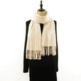 thumbnail image 2 of LEKODE Long Scarves for Women Thick Shawl Pashmina Shawls Lady Scarf Ladies Scarves Winter Scarf Women's Scarves White One Size, 2 of 6