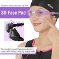 thumbnail image 4 of VIEW V-830ASA Kokochi SWIPE Anti-Fog Fitness Comfort Swim Goggles, Lavender/Dark Pink Mirrored Lens, 4 of 6