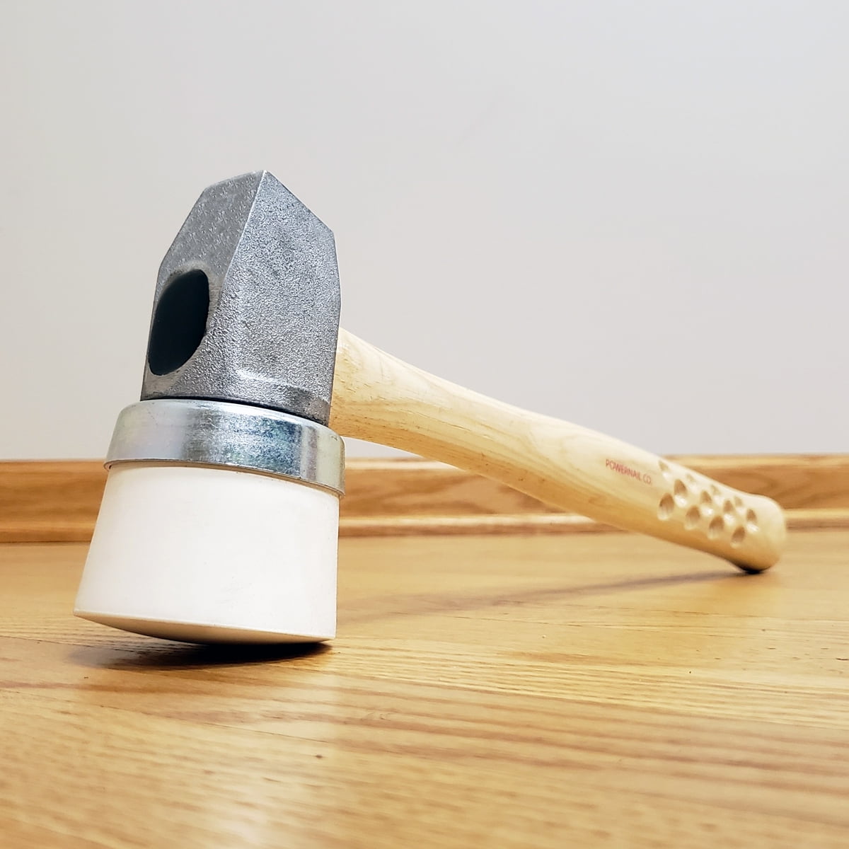 Powernail 2ALW Ultra-Light White Rubber Flooring Mallet Hammer (1.7 lbs)