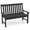 Black, variant on Costway Garden Bench All-Weather HDPE 2-Person Outdoor Bench for Front Porch Backyard White