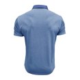 thumbnail image 6 of AHTJRT Men's Fashion Short Sleeve Shirt Splice Button Collar Regular Fit Tshirt Pocket Light Blue M, 6 of 7