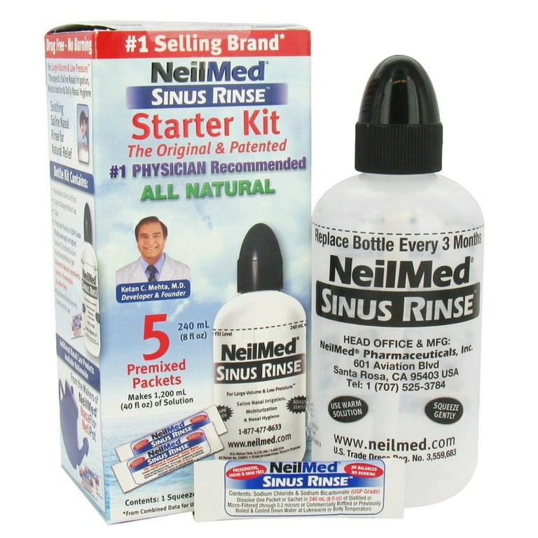 Sinus Rinse Starter Kit with 5 Packets