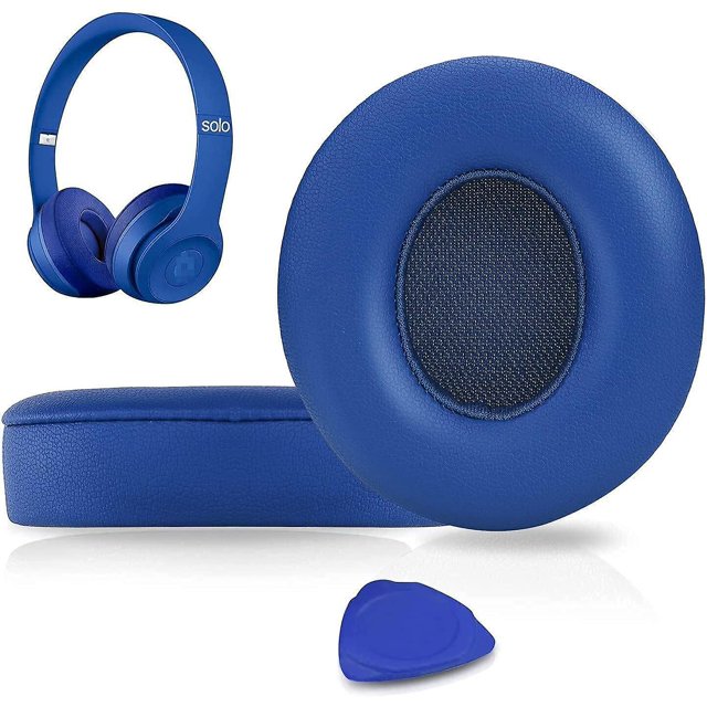 COMPATIBLE CON Almohadillas de repuesto para Beats Solo 2 y Solo 3 Wireless Auriculares supraurales (azul)