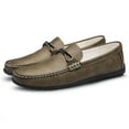 thumbnail image 3 of Men's Casual Loafers Slip On Leather Shoes Comfortable Lightweight Driving Shoes Male Moccasins Classic Penny Loafer Flats Boat Shoes Outdoor Walking Shoes, 3 of 19
