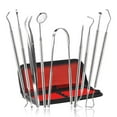 thumbnail image 1 of Dental Pick Tools, 9 Pack Professional Stainless Steel Dental Scaler Hygiene Kit, Plaque Calculus Remover and Dentist-Approved Tooth Picks Set Use for Personal or Pet Oral Care, 1 of 7