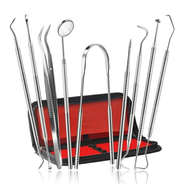 Dental Pick Tools, 9 Pack Professional Stainless Steel Dental