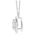 thumbnail image 2 of ANGARA Natural Diamond Trillion Halo Pendant in 14K White Gold for Women (Size-5.7mm| Color-H| Clarity-SI2) | April Birthstone, Anniversary, Jewelry Gift for Women | Natural Diamond Necklace, 2 of 7