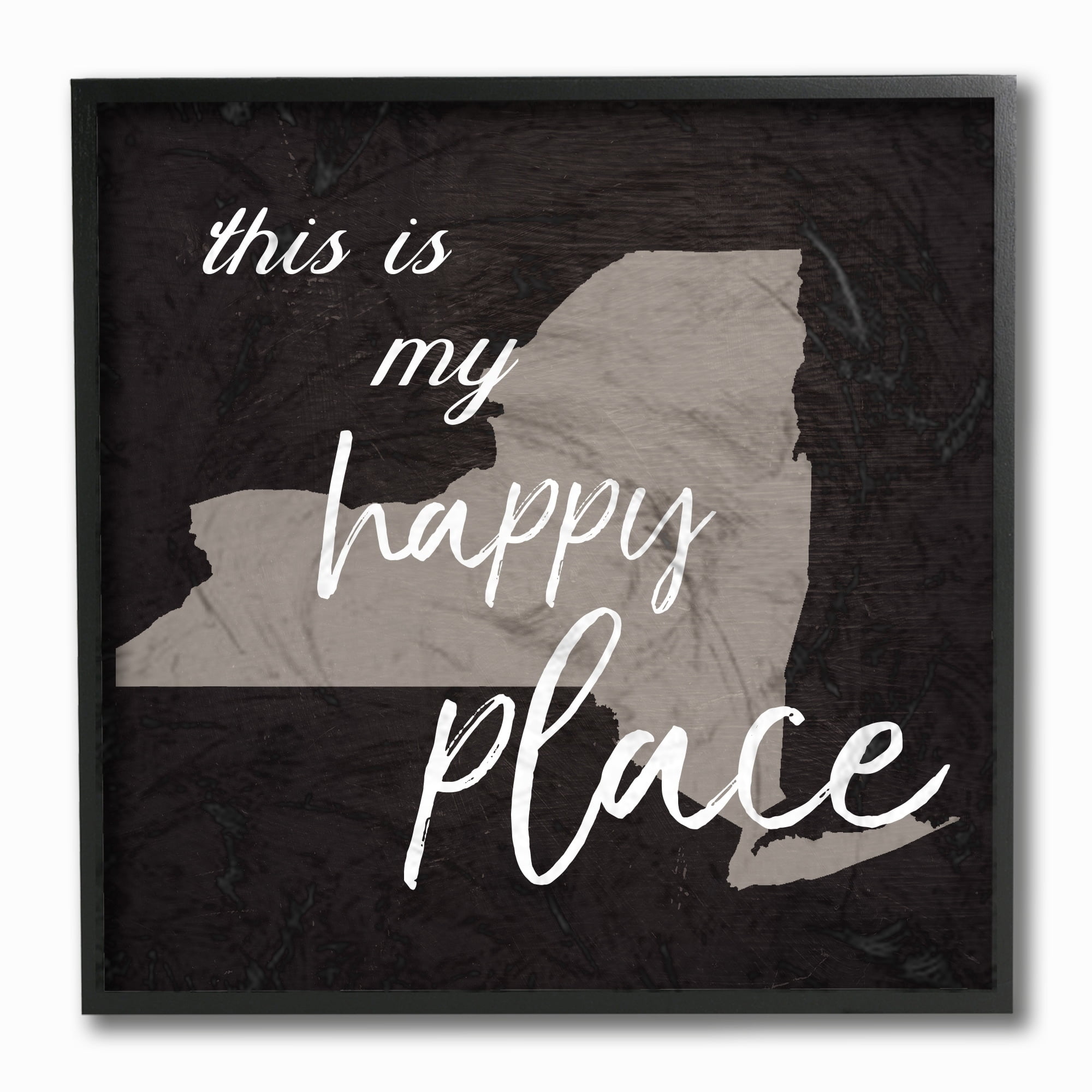 The Stupell Home Decor Collection This Is My Happy Place New York Framed Wall Art