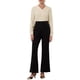 thumbnail image 2 of BLUSA DE BOTONES PARA MUJER INSPIRADA CHIC, CON PLECA, CUELLO EN V, MANGA LARGA, CAMISA CASUAL DE NEGOCIOS, TAMAÑO M, BEIGE, 2 of 5