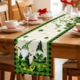 thumbnail image 5 of St. Patrick's Day Table Runner - 120 Inch Long Gnomes Shamrock Gold Coin Plaid Cotton and Linen Blended Dress Scarves Farmhouse Table Runner for Kitchen Dining, Coffee Table, 13" x 120", 5 of 8